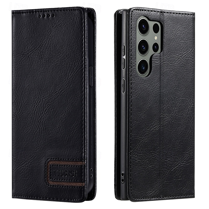téléphone Coque Pour S23 S23 Ultra S23 Plus S22 S22 Plus Ultra S22 Ultra S22 Ultra Plus FE S22 Plus S21 FE A54 A34 A14 Coque Arriere Avec Support Fente pour carte Antichoc Rétro TPU faux cuir de 2025 ? $16.99 –P1