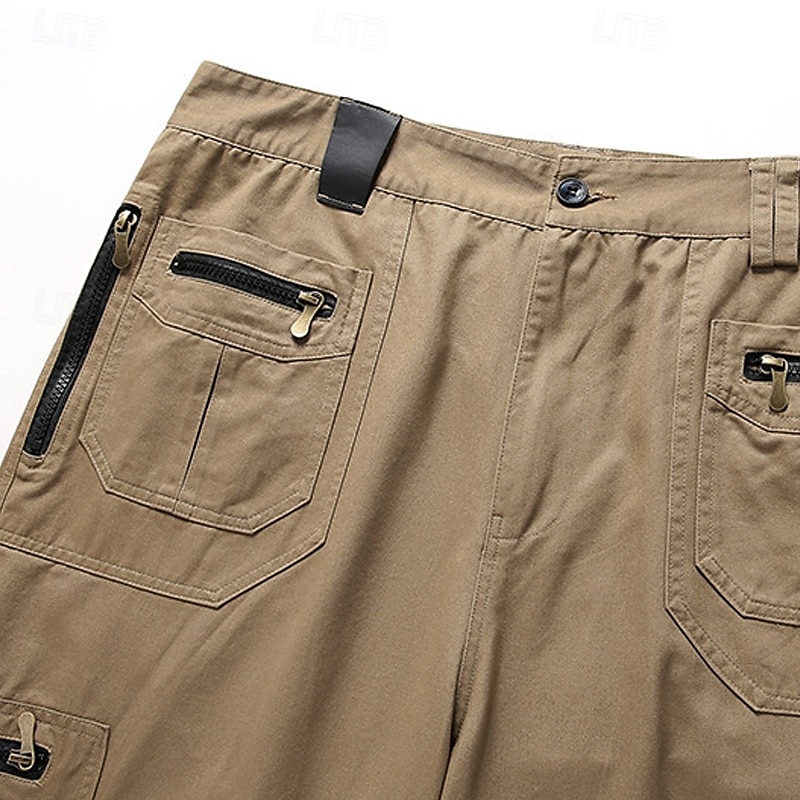 Per uomo Pantaloni cargo Pantaloni Bottoni Multi tasca Liscio Indossabile Esterno Giornaliero Campeggio e hiking Di tendenza Classico Nero Giallo del 2025 a $46.99 –P5
