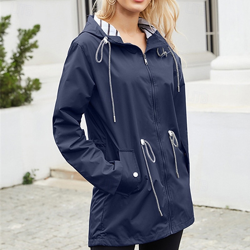 Mulheres Jaqueta Softshell Jaqueta de Trilha Ao ar livre A Prova de Vento Impermeável Jaqueta leve Jaqueta corta-vento Viajar Preto Amarelo Rosa claro Vermelho Azul Marinho de 2025 por $42.99 –P15