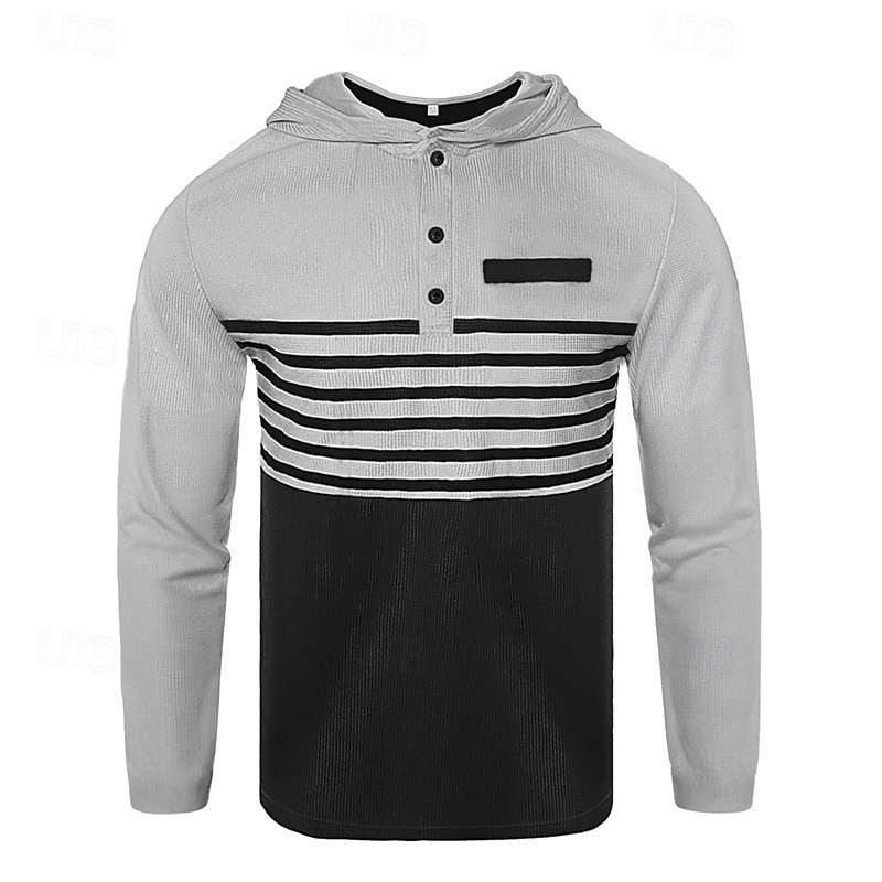 Męskie Bluza z Kapturem Dres Bluza Czarny Biały Królewski błękit Khaki Ciemnoszary Kaptur Pasek 2-częściowa Sport i turystyka Codzienny Święto Moda miejska Podstawowy Codzienny Wiosna i jesień Odzież 2026 - $41.99 –P11