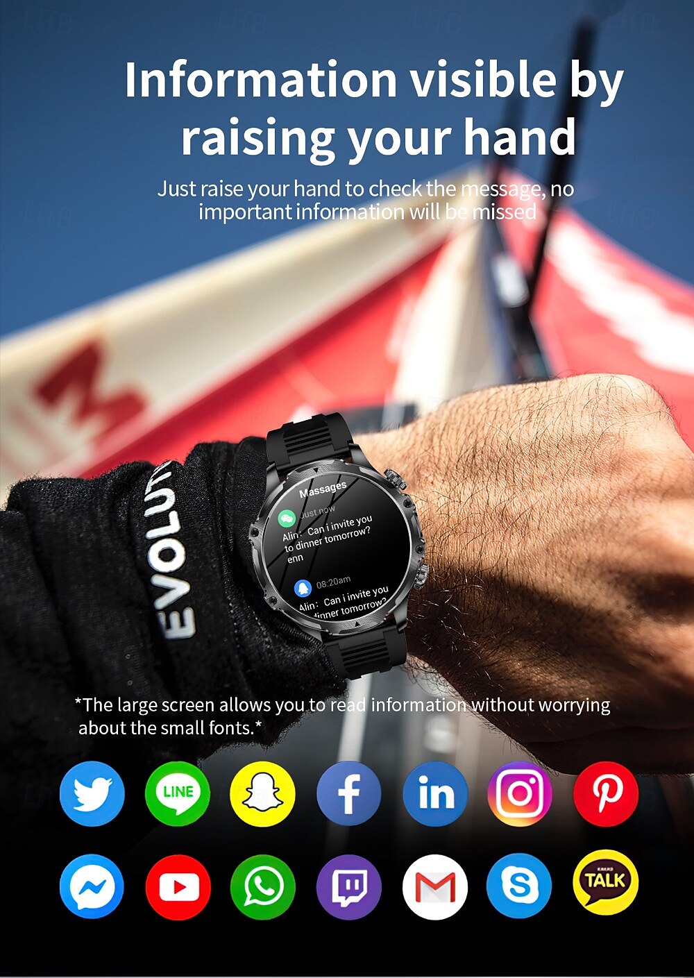 696 AK75 Smart Watch 1.85 inch Smart Band Fitness Bracelet Bluetooth Pedometer Call Reminder Sleep Tracker Compatible with Android iOS Men Hands-Free Calls Message Reminder Step Tracker IPX-0 52mm 2025 - $62.99 –P16