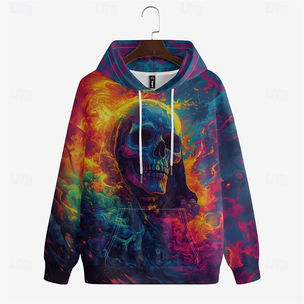 Hombre Graphic Oscuro Sudadera Sudaderas Sudadera Manga Larga Sudadera con capucha Con Capucha Vacaciones Impresión 3D Vacaciones Deporte Noche Arco Iris Estampado Invierno Primavera & Otoño Diseñador 2025 - $30.99 –P5