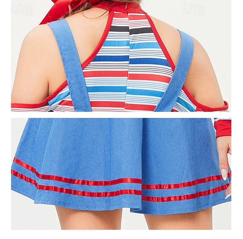 Chucky Scary Doll Dress Costume Group & Family Halloween Costumes Kid's Adults' Women's Girls' Movie / TV Theme Costumes Horror Party Carnival Easy Carnival Costume 2025 - $48.99 –P7