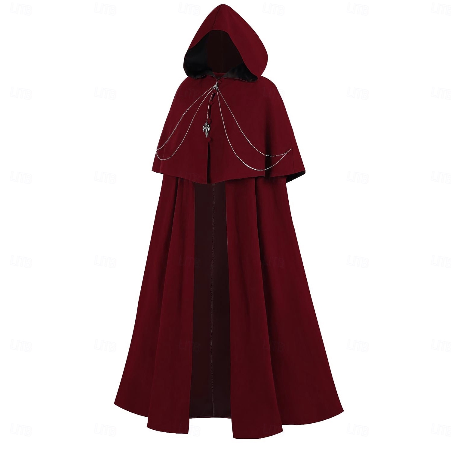 Retro Antiguo Medieval Renacimiento Capa capa con capucha Feria del Renacimiento Bruja Hombre Mujer Vikingo Real Steampunk Víspera de Todos los Santos Carnaval Fiesta LARP Feria Ren Adulto Capa 2025 - $44.99 –P3