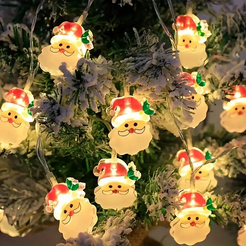 Vánoční LED řetězová světla 10/20 LED Vánoční sněhulák dekorace stromečku voděodolná girlanda světla USB/bateriově napájená sváteční nový rok vánoční výzdoba pro domácnost ložnice na párty svatební 2025 - $6.99 –P6