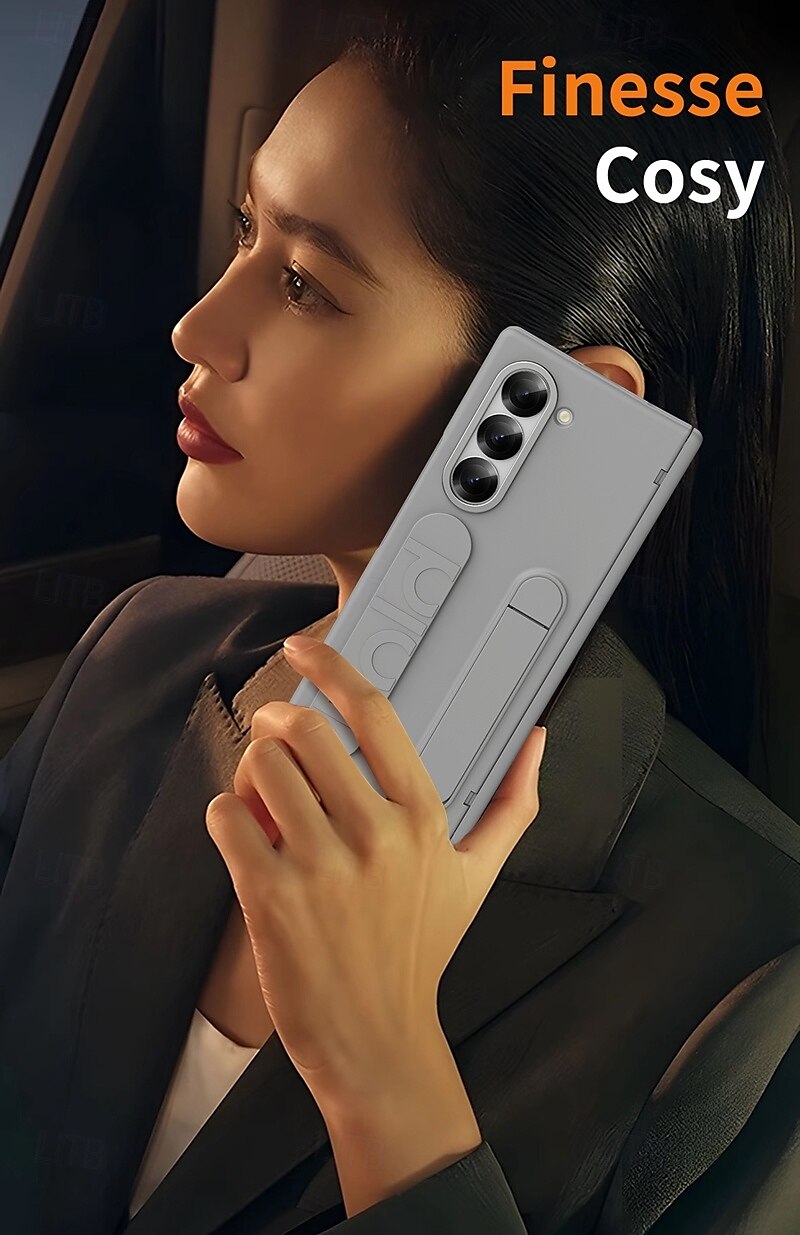 Чехол для телефона Samsung Galaxy Z Fold 6 с подставкой и защитой экрана защита всей поверхности ретро броня PC силикон 2025 - $45.99 –P9