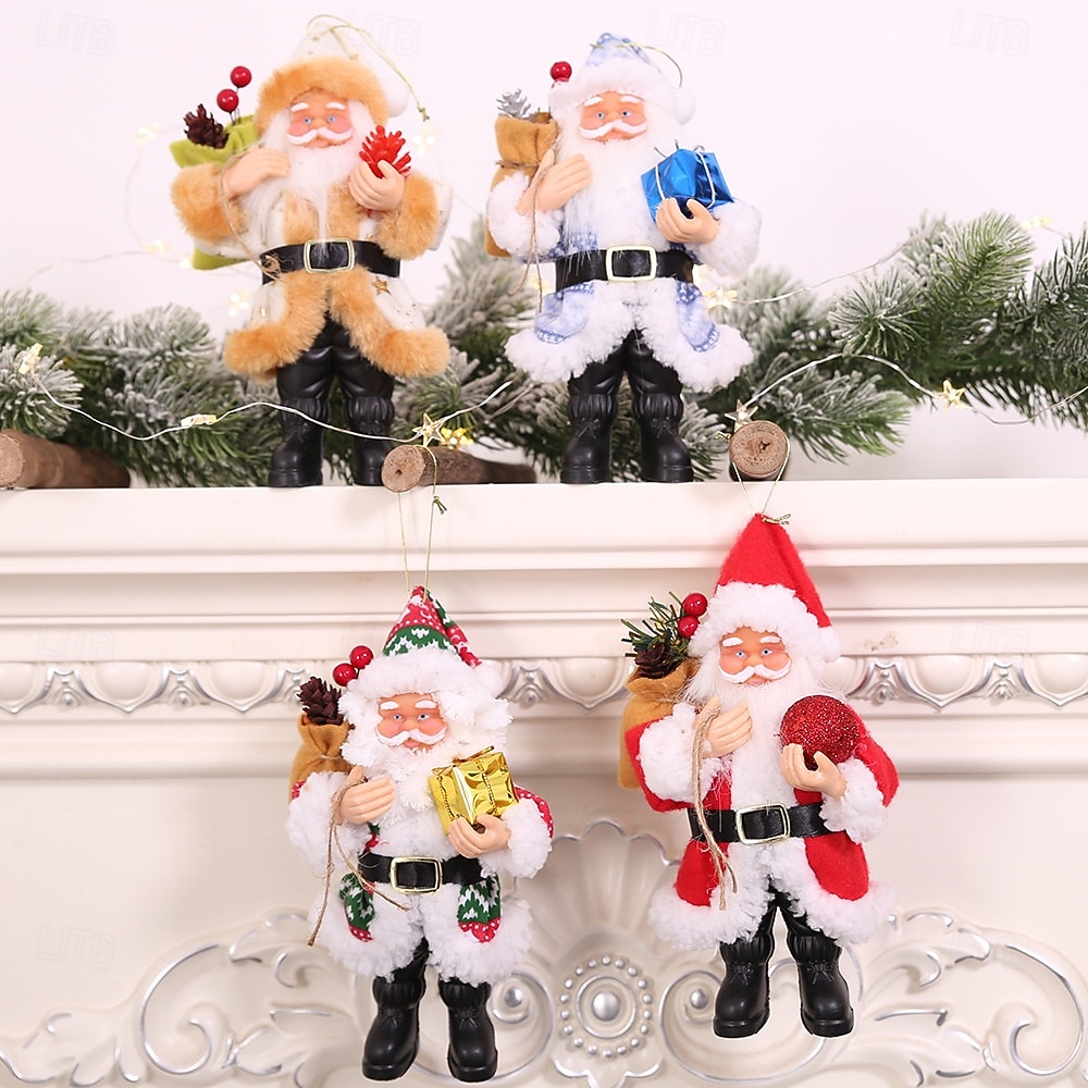 Figuras navideñas de resina de Papá Noel: adornos navideños de pie para  decoración navideña: adorables adornos y muñecos coleccionables para la  decoración festiva del hogar y el árbol 2026 - €5.99, image size:1000x1000