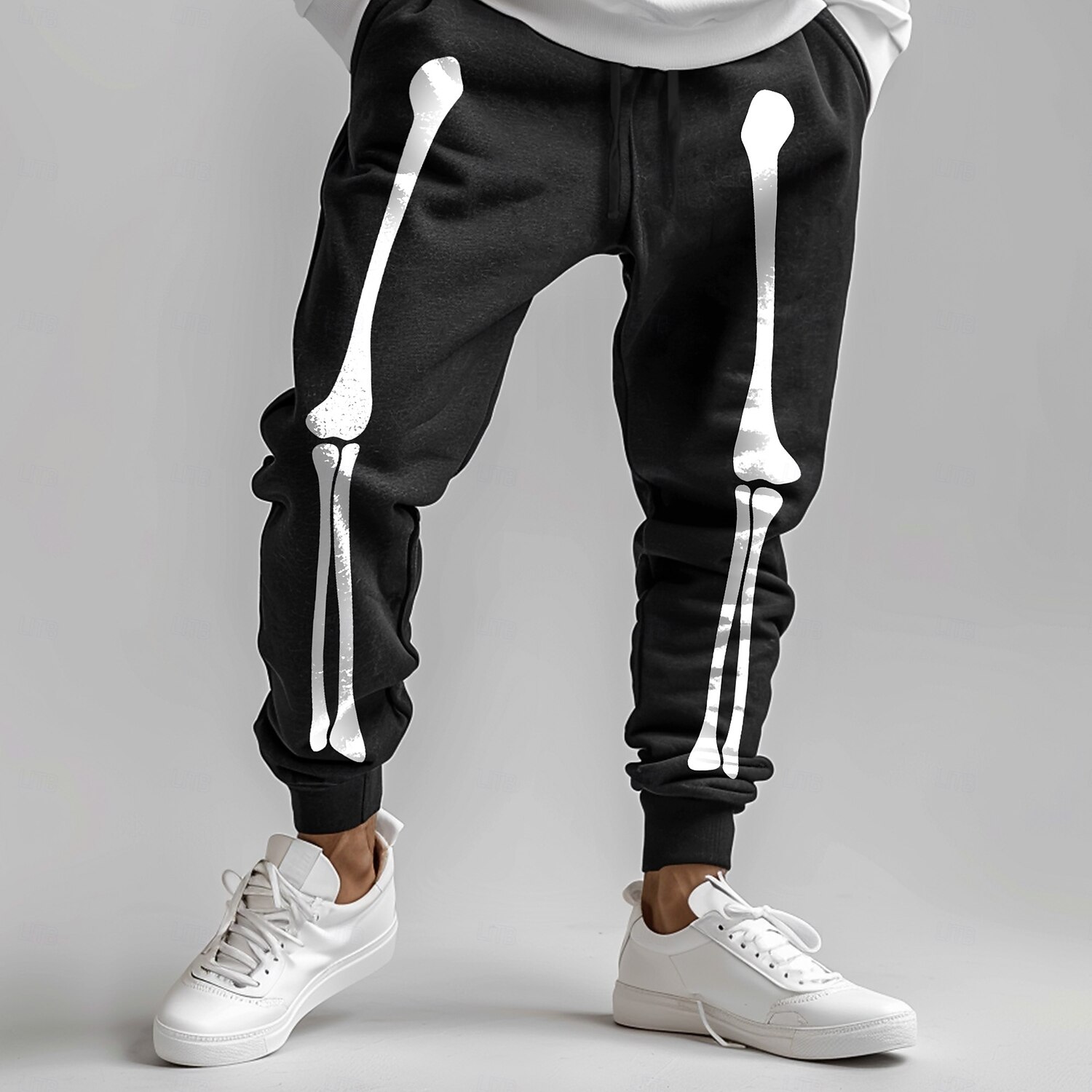 Pantalons de survêtement à têtes de mort cool pour hommes joggers pantalons taille moyenne cordon de serrage taille élastique style sombre vêtements de soirée quotidienne poches impression 3D noir de 2026 ? $24.99 –P1