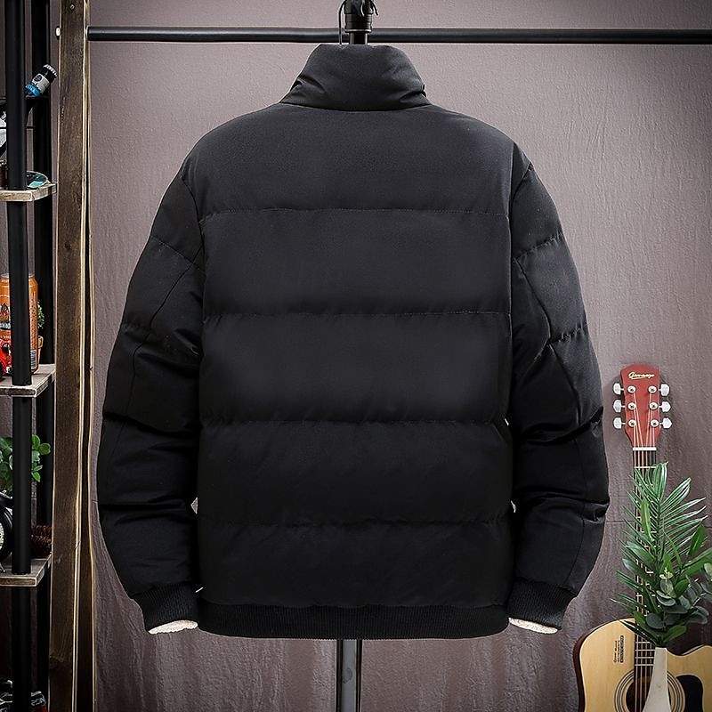 Hombre Abrigo de invierno Chaqueta acolchada Bolsillo Poliéster Ropa Cotidiana Cita Vacaciones Regular Moda Casual Cómodo Mantiene abrigado Otoño invierno Bloque de color Negro Rojo Verde Ejército 2025 - $29.99 –P8