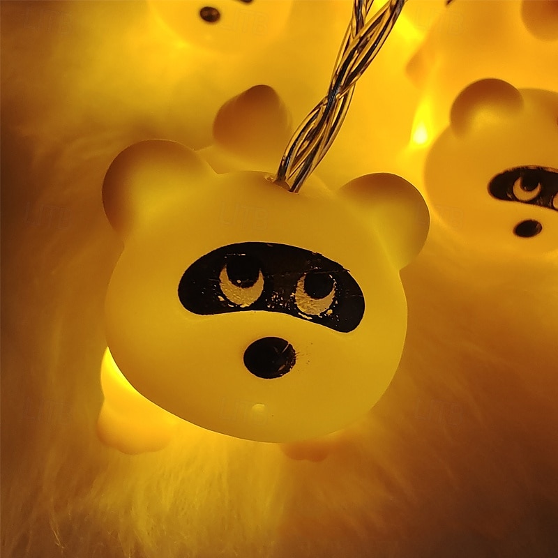 graziose luci a forma di orso in vinile con suono a led, 1,5 m, 10 led, alimentate a batteria, per interni ed esterni, per natale, matrimonio, compleanno, festa, casa, cameretta dei bambini del 2025 a $15.99 –P4