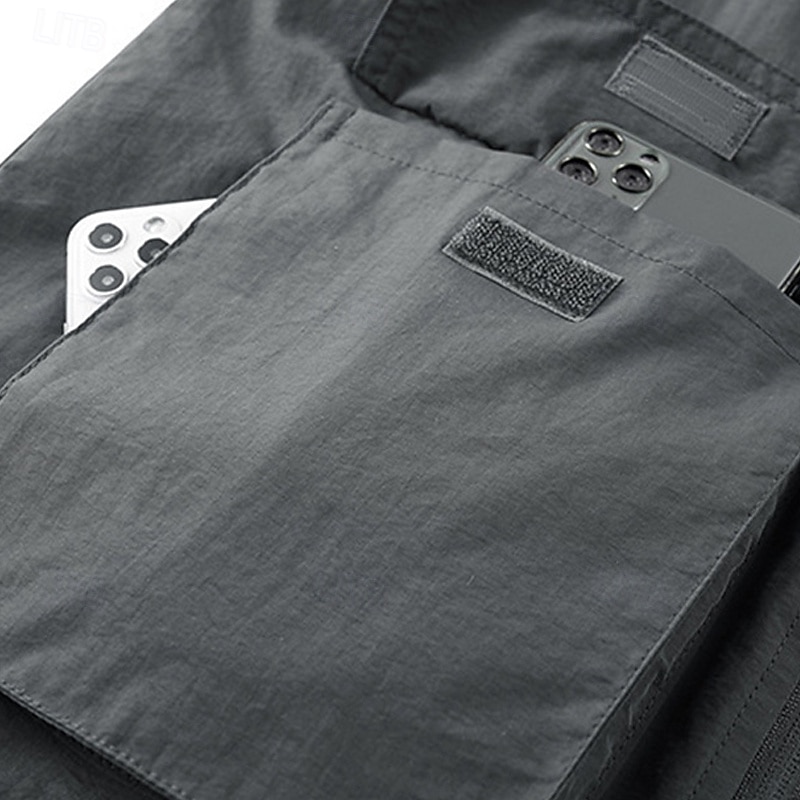 Муж. Жилет для туризма и прогулок Весна Осень на открытом воздухе Быстровысыхающий Удобный Жилет Охота Рыбалка Восхождение Черный Военно-зеленный Хаки Темно-синий Серый 2026 - $28.99 –P11