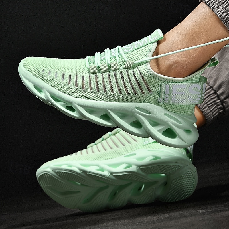 baskets légères en maille respirante pour hommes avec semelle à coussin d'air en vert menthe, chaussures de course athlétiques élégantes pour le sport et les vêtements décontractés de 2025 ? $34.99 –P3