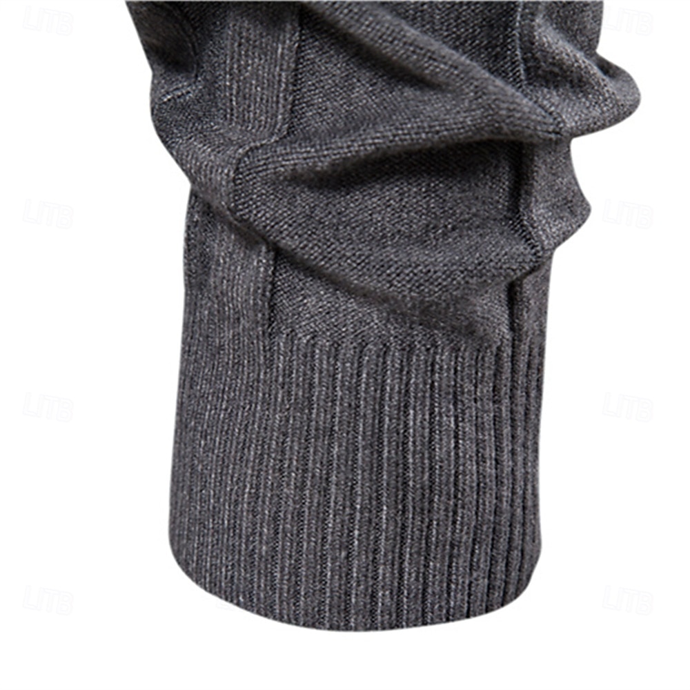 Männlich Rollkragenpulli Pullover Zur Seite fahren Stricken Standard Solide / einfarbig Rollkragen Brautkleider schlicht Casual Bekleidung Winter Herbst Winter Schwarz Gelb S M L 2025 - $32.99 –P3