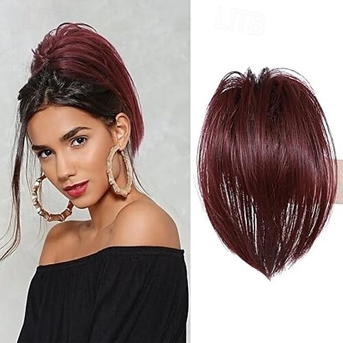 Cordon Queue-de-cheval Doux / Naturel / Faciliter l'habillage Cheveux Synthétiques Pièce de cheveux Extension des cheveux Droit Court Soirée / Fête / Soirée / du quotidien de 2025 ? $11.49 –P5