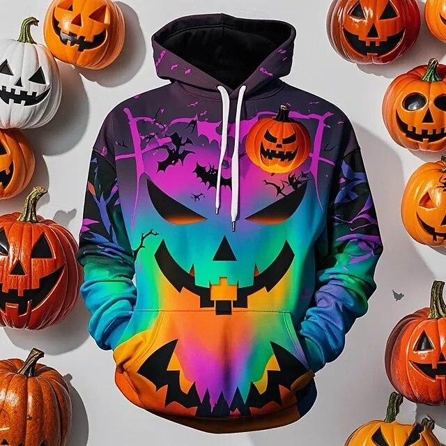 Dýně Kapuce Pullover předvečer Všech svatých 3D Přední kapsa Grafika Pro Pro páry Pánské Dámské Dospělé předvečer Všech svatých Karneval Plesová maškaráda 3D tisk Párty Běžné / Denní 2025 - $29.99 –P1