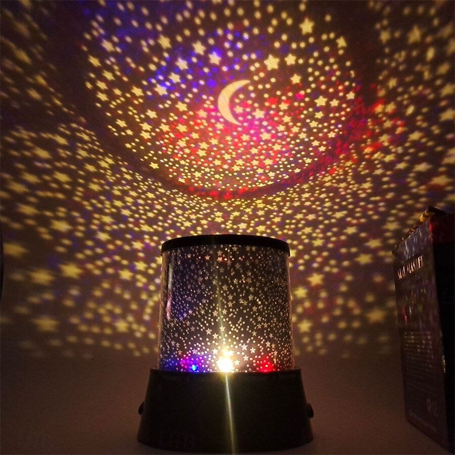 stjernehimmel projeksjonslampe led fargerik nattlys atmosfære romantisk kreativ gave knapp type tørr batteri type batteri levering inkluderer ikke 2025 - $16.99 –P14