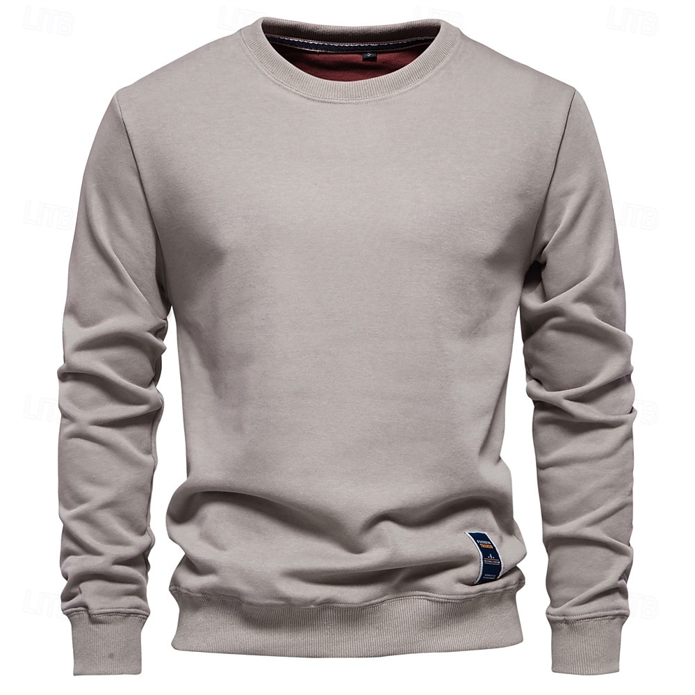 Homens Moletom Cinza Claro Gola Redonda Tecido Diário Desportos e Ar livre Feriado Roupa de rua Legal Casual Primavera & Outono Roupa Moletons Moletons Manga Longa de 2026 por $28.99 –P8