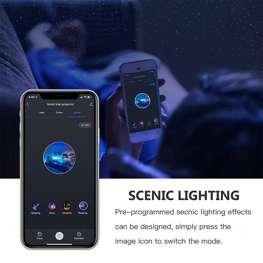 Tuya WiFi Smart Galaxy Star Projector, APP Control Nebula Projector for Holiday Parties and Birthday Gifts for Halloween 2025 - $73.99 –P8