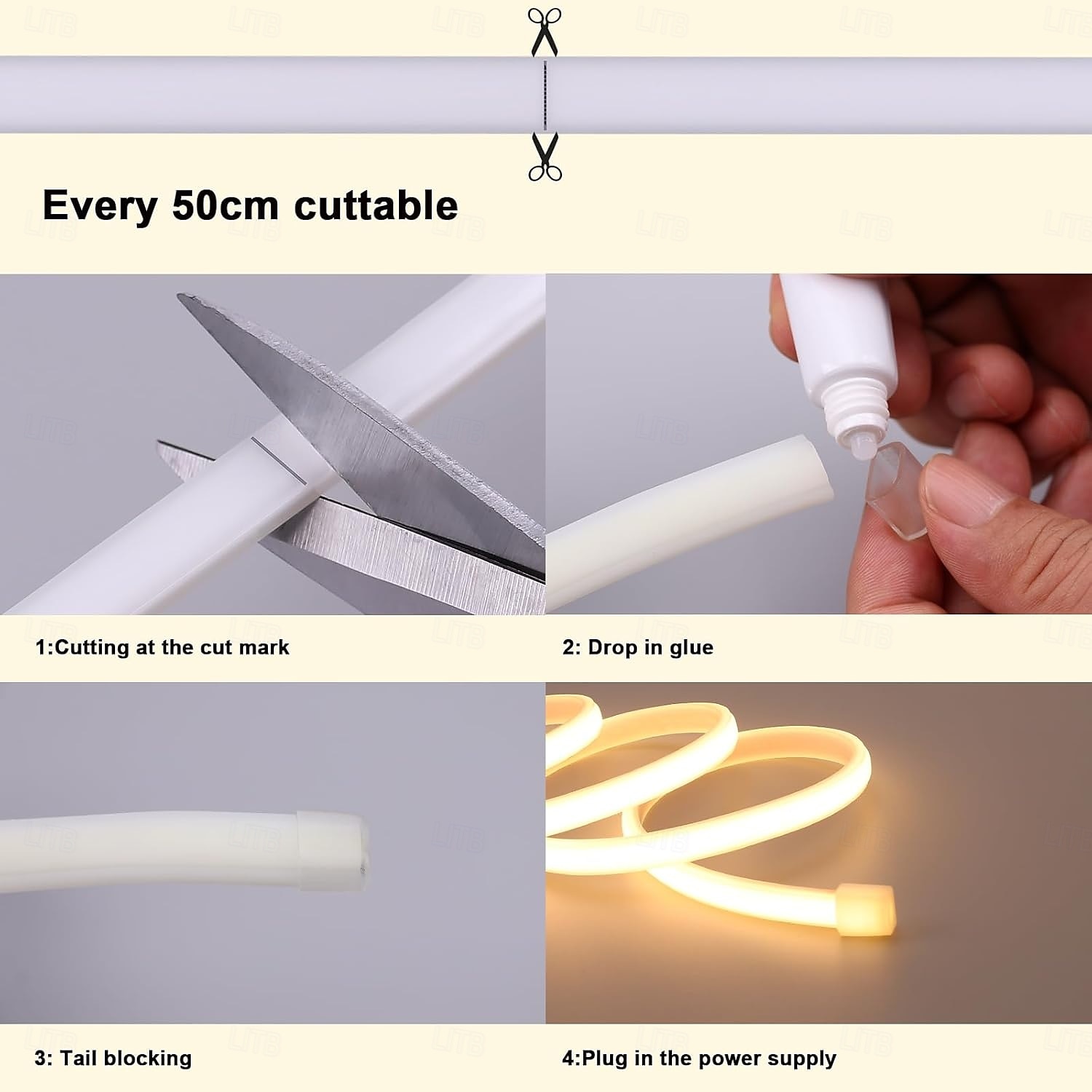 2025年 COB LED ストリップ ライト、3-40 メートル ストリップ ライト IP65 防水 288 LED/m 超高輝度ホワイト LED ストリップ、24 キー IR リモコン付き、寝室、キッチン、屋外装飾に最適、フレキシブル テープ ライト  コレクション – €21.14 –P7