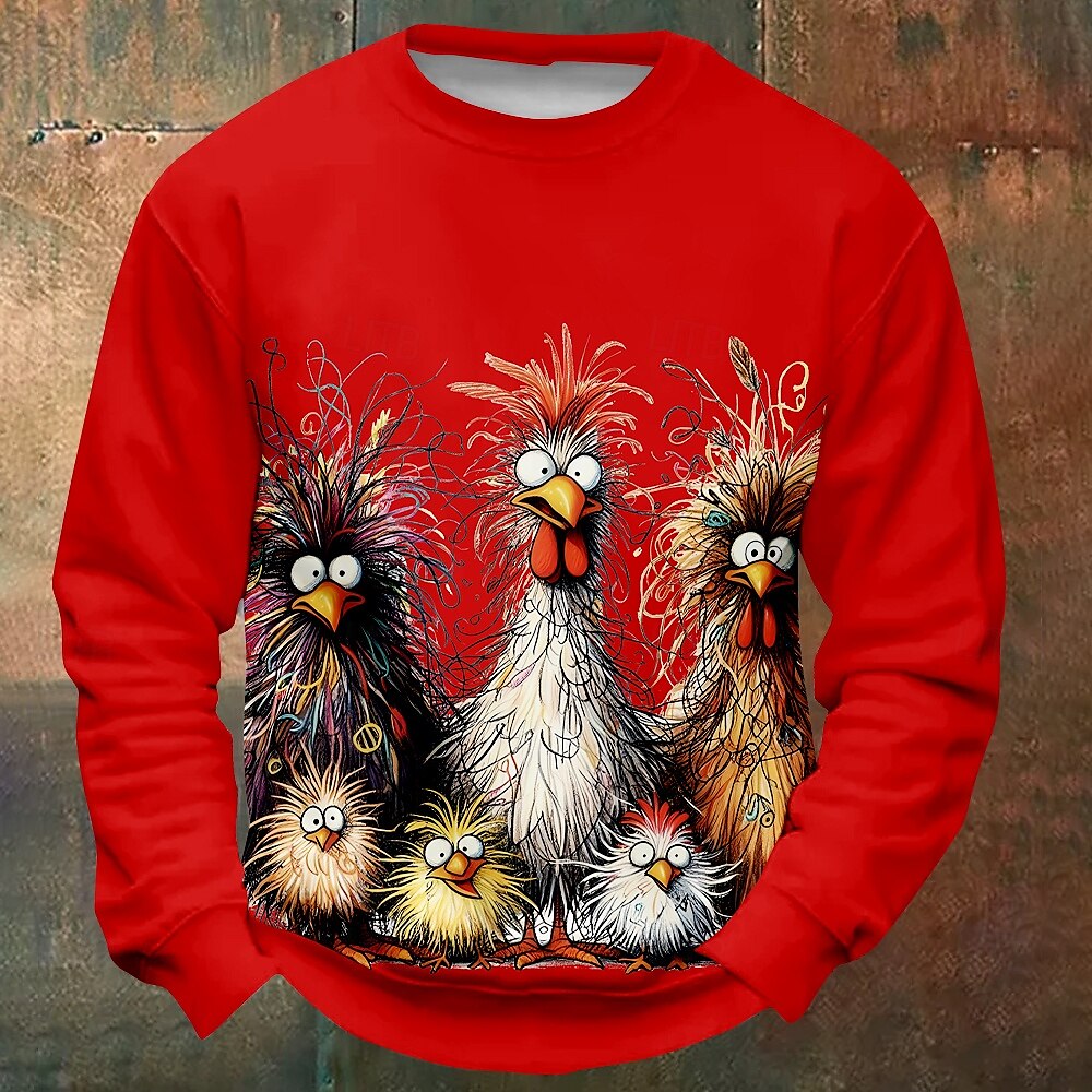 Halloween Homens Galinha camisolas Moletom Manga Longa Moletom Gola Redonda Engraçado impressao 3D Festa dia das Bruxas Feriado Crewneck Inverno Primavera & Outono de 2025 por $29.99 –P8