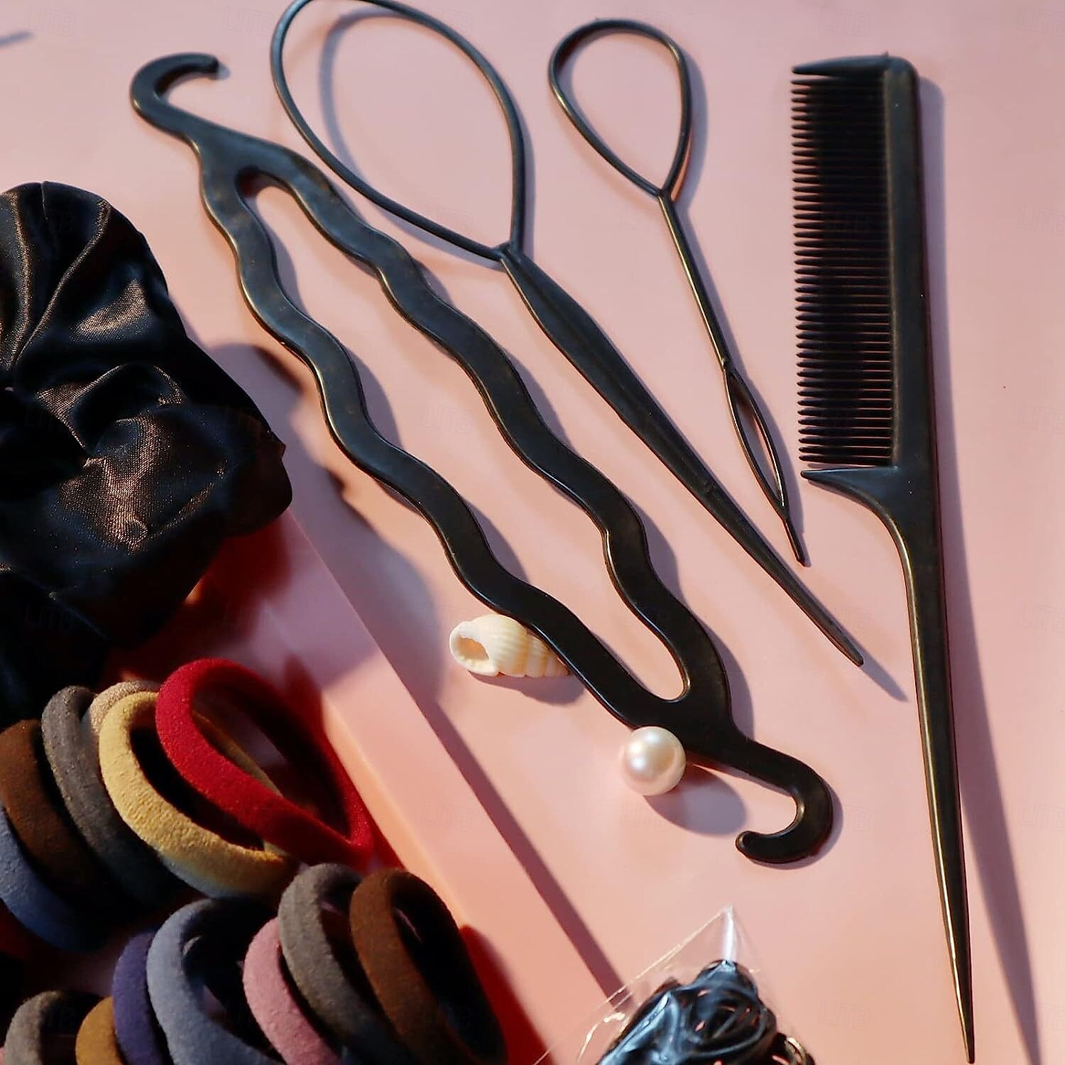 ensemble d'accessoires pour cheveux pour gros intestin - élastiques à cheveux polyvalents, cordes à cheveux simples et combinaisons de cercles à cheveux pour des coiffures élégantes - parfait pour de 2025 ? $9.99 –P2