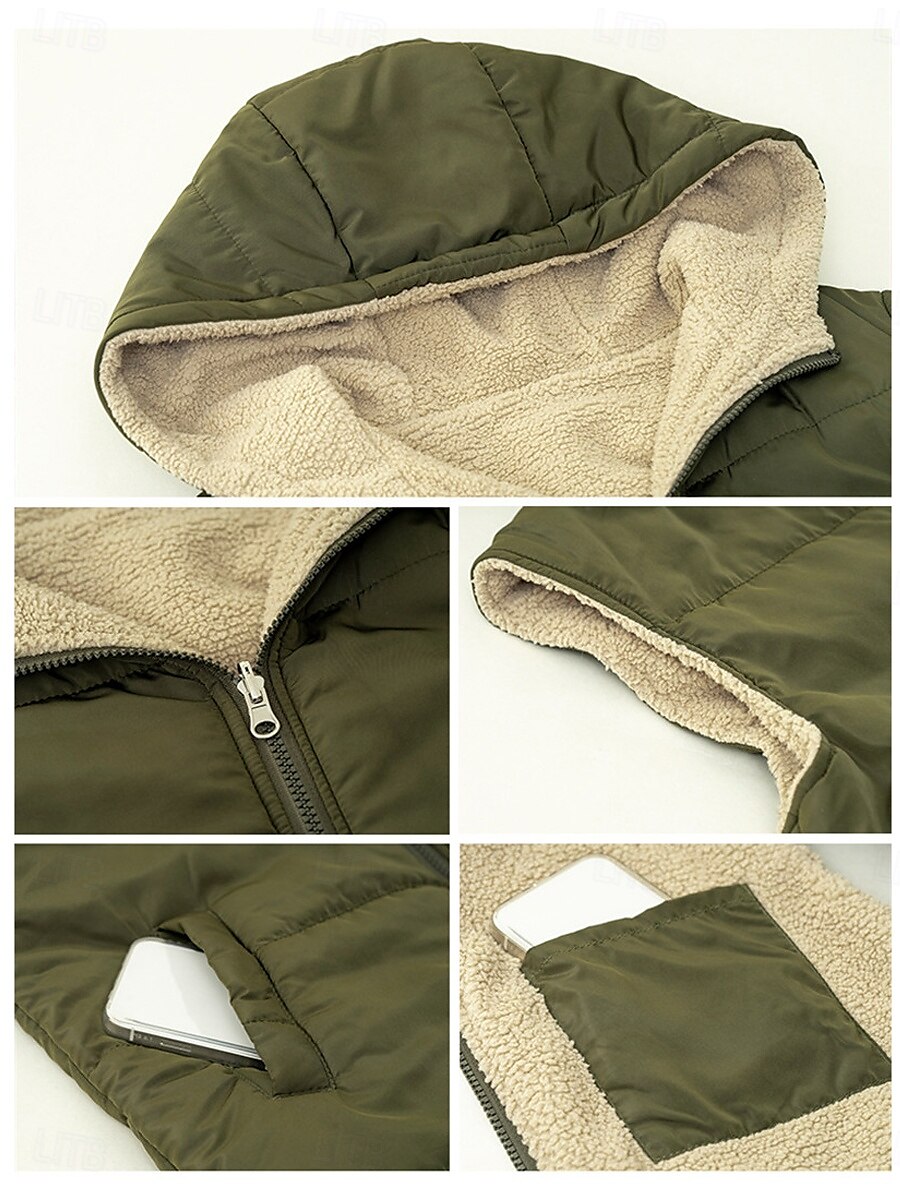 Damen Fleecejacke Fleece-Weste Teddy-Mantel warm halten Atmungsaktiv Zip Tasche Innenfutter aus Fleece Brautkleider schlicht Glatt Urlaub Strasse Freizeitskleidung Ausgehen Reisverschluss Standard 2025 - $62.99 –P2