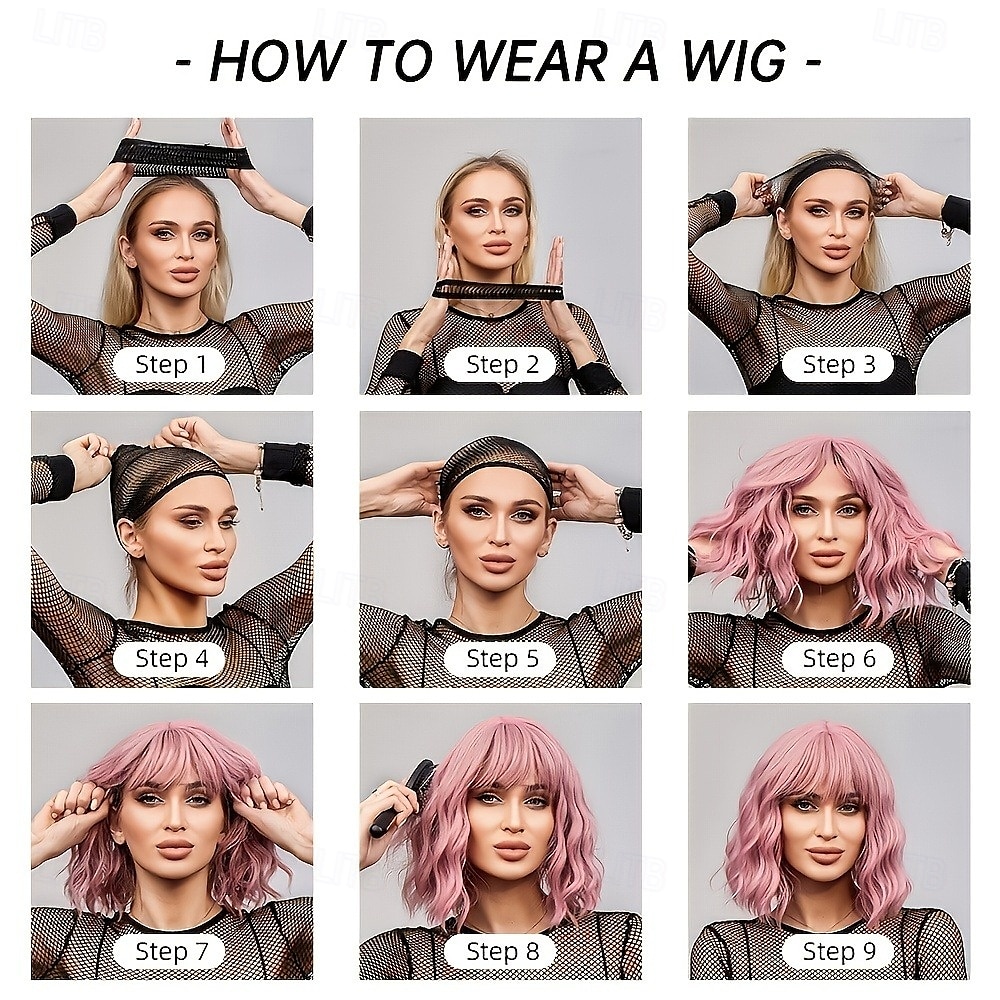 lange ombre pruiken met donkere wortels losse golvende synthetische haar pruik met pony voor vrouwen dagelijkse feest cosplay kleding 2025 - $19.99 –P9