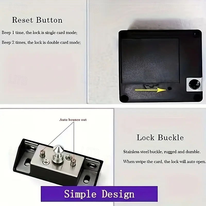 Bluetooth Invisible Cabinet Lock RFID Sensor Smart Drawer Security No Drill Keyless File Cabinet Invisible Lock APP Unlock 2025 - $39.99 –P6