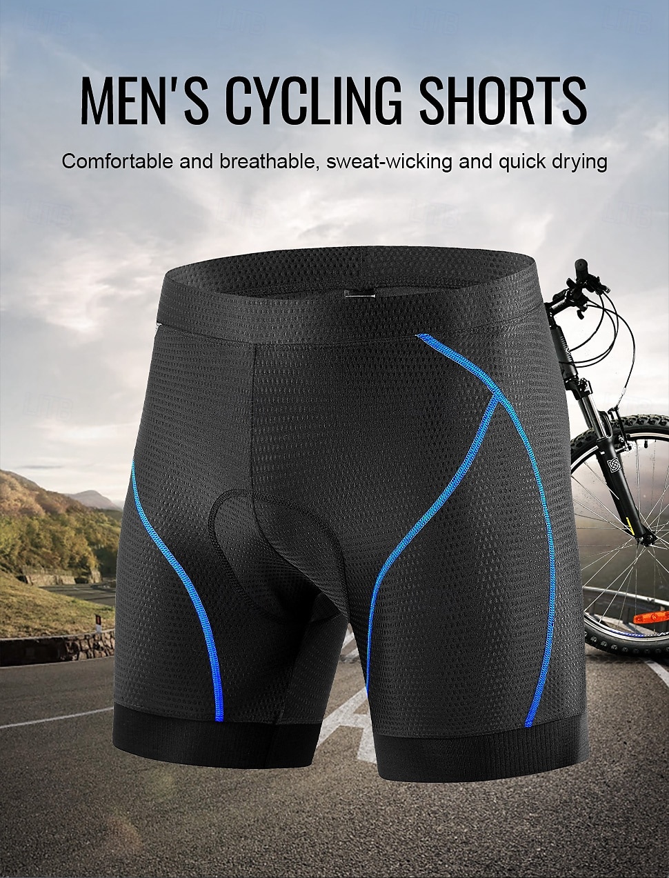 Herr Cykelbyxor Cykelshorts Vadderade cykelbyxor Cykel Shorts Underdelar Formsydd sporter Torkar snabbt Andningsfunktion Svart Svart / röd Kläder Cykelkläder 2025 - $25.99 –P1