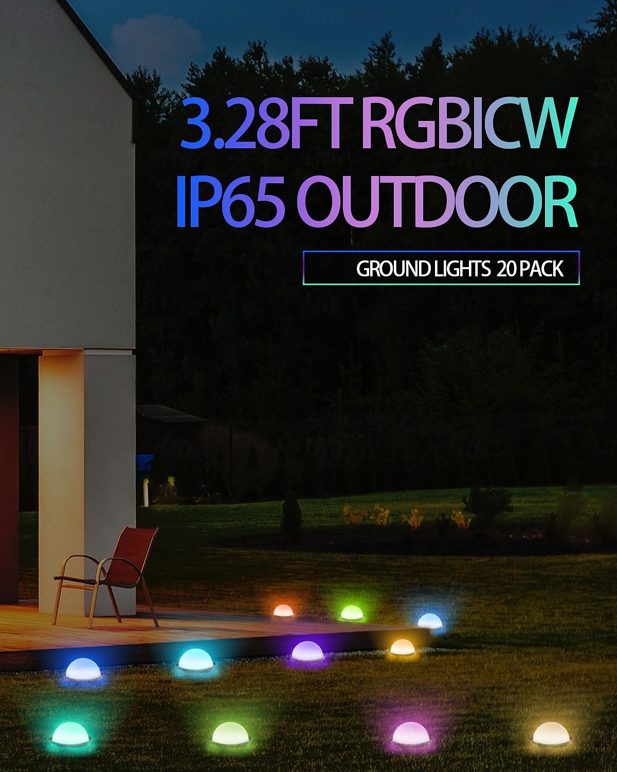 LED Slimme Licht Zonnebuiten Grondstekkerlamp IP68 Waterdichte 5050 LED Bloem RGB Regenboog lichtsnoer voor Binnenplaats Tuin Gazon Festival Huwelijk Feest Sfeerversiering 2025 - $37.99 –P5