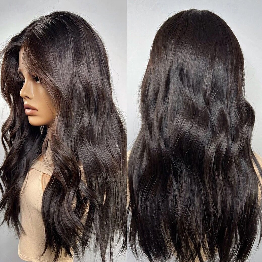 Capelli umani di Remy 13x4 Pizzo Frontale Parrucca Parte di mezzo Brasiliano Ondulato Multicolore Parrucca 130% 150% Densità dei capelli con i capelli del bambino Capelli evidenziati / balayage Senza del 2025 a $236.99 –P2
