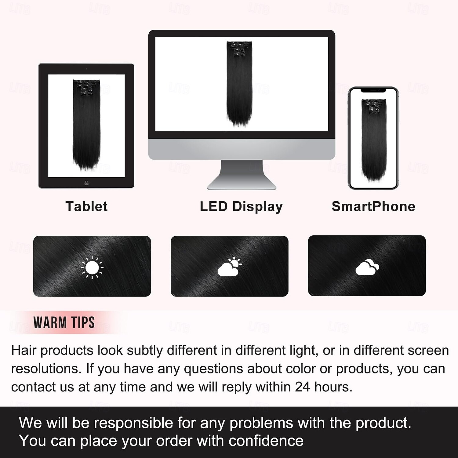 Recht Klemmen Synthetisch haar Lang Haarextensies Clip-in 6 stuks / pak Zacht Glad Hittebestendig Dames 2025 - $13.49 –P6