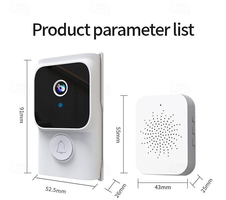 Wireless Video Doorbell Camera Visual Smart IP Doorbell Night Vision Real-Time Monitoring Remote Intercom Security Door Bell 2025 - $31.99 –P13