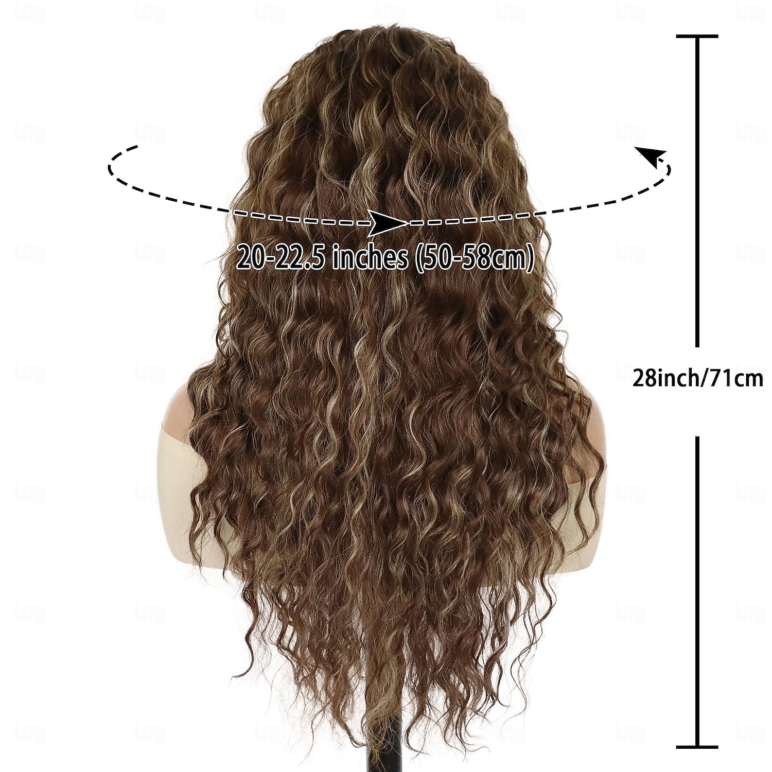 Wig Long Wavy Curly Wigs for Women with Highlight Bangs Free Part Root Fluffy Synthetic Costume Party Carnival Wig 2025 - $19.99 –P6