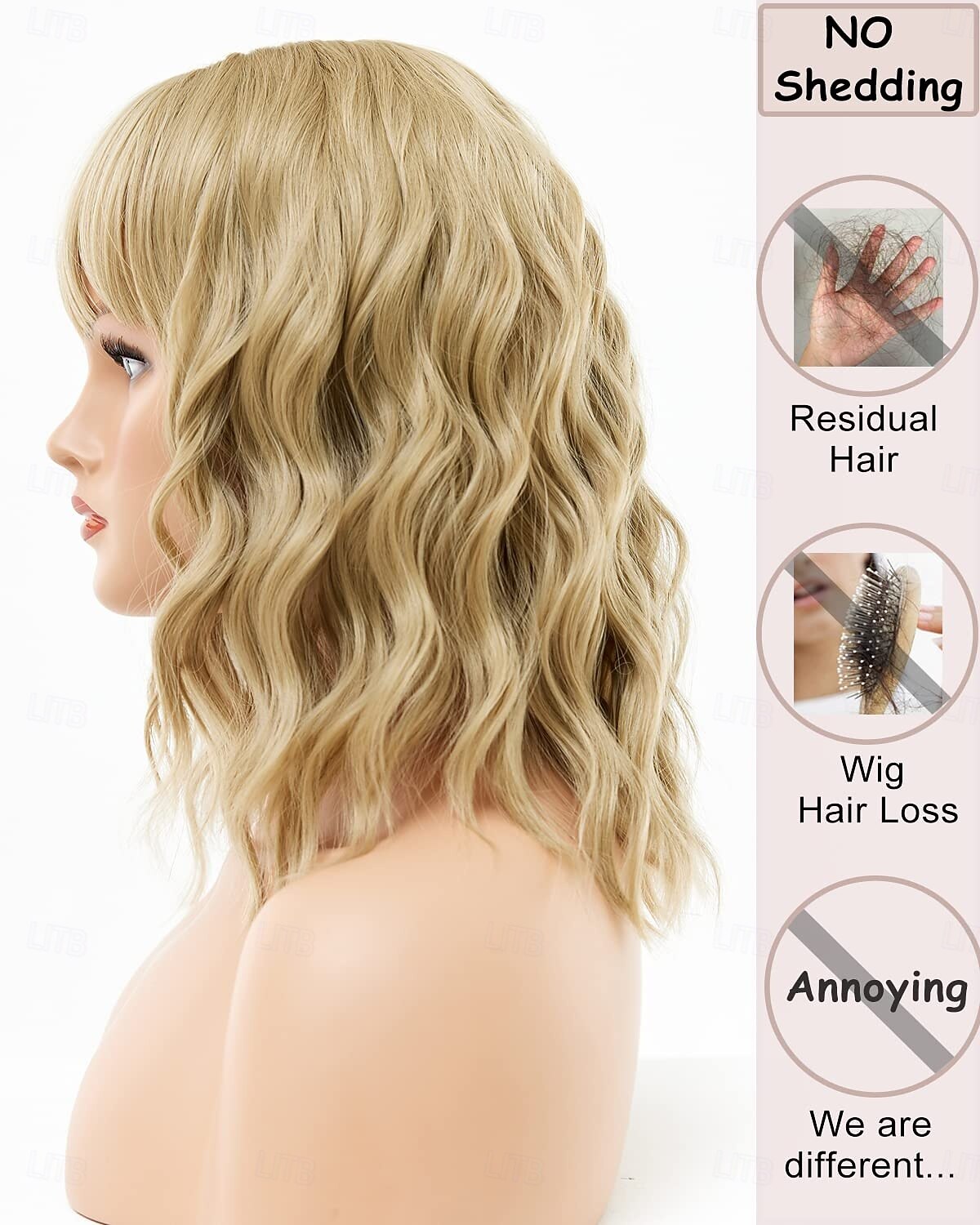 Blonde Wig Short Bob Blonde Wig with Bangs Wavy Curly Bob Wigs for White Women Heat Resistant Synthetic Colored Cosplay Wig 2026 - $18.99 –P3