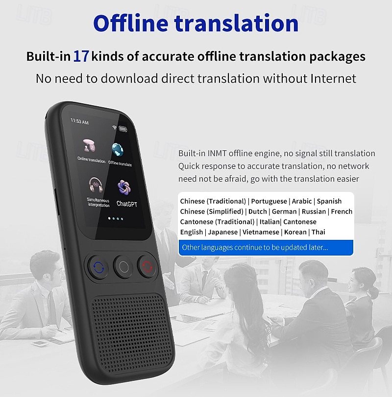 Language Translation Device Two-way Real-time Voice Translation Supports 138 Languages Accurate Offline And Recording 2 Hd Inch Touch Screen For Travel Business And Study 2025 - $95.99 –P5