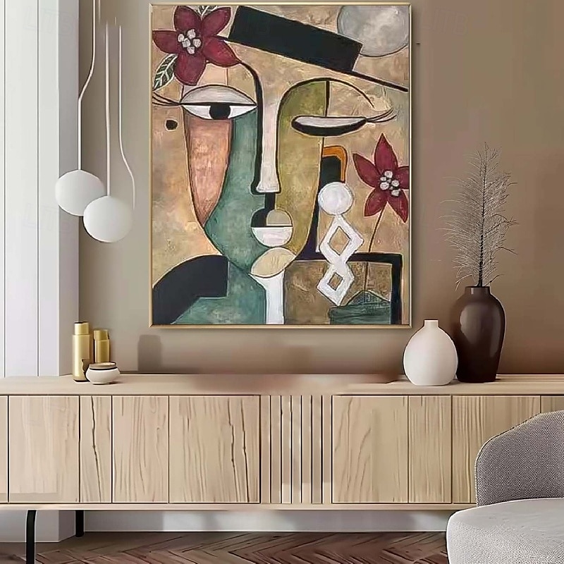 handgjord oljemålning i pablo picasso stil handmålad pablo picasso kvinnor abstrakt målning på duk för vardagsrum sovrum heminredning väggkonst pablo picasso flickmålning 2025 - $108.99 –P5