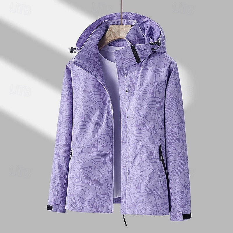 Mulheres Jaqueta Softshell Jaqueta de Trilha Quebra-Vento de Trilha Inverno Ao ar livre Botânico floral Prova-de-Água A Prova de Vento Bolso Múltiplo Zíper Frontal Jaqueta leve Zip Completo Campismo de 2025 por $15.49 –P6