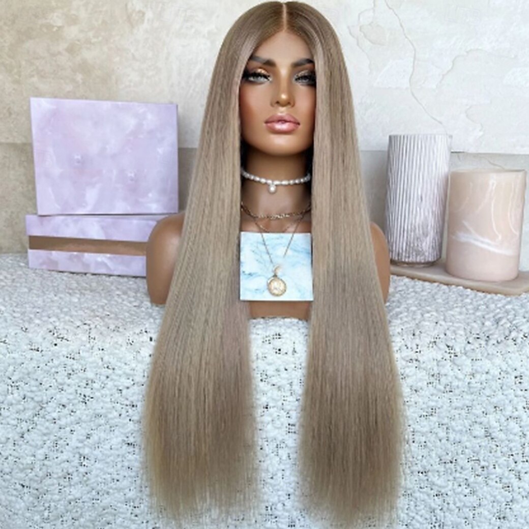 Cabelo humano remy 13x4 Lace Front Peruca Parte do meio Cabelo Brasileiro Liso Multi Cores Peruca 130% 150% Densidade do Cabelo Cabelo Ombre Cabelo com Luzes / Reflexos Sem cola Para Feminino Longo de 2025 por $236.99 –P2