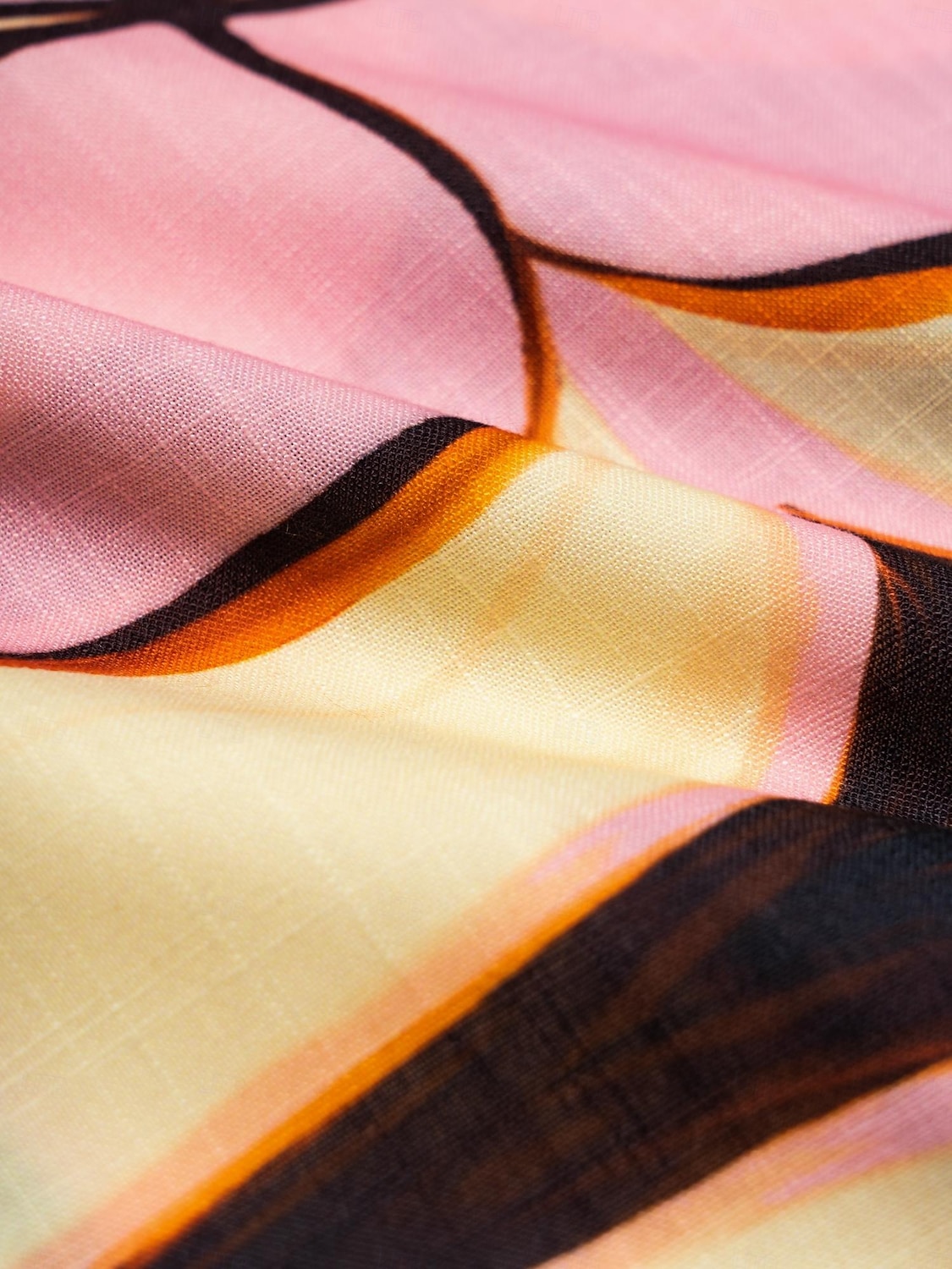 Per donna Largo Abito Stampato Abito Largo Abito maxi Rosa Manica 3/4 Geometrico Stampa Primavera & Autunno Autunno colletto dentellato Bohemien Vintage Casual Quotidiano Vacanza Casa S M L del 2026 a $91.99 –P11