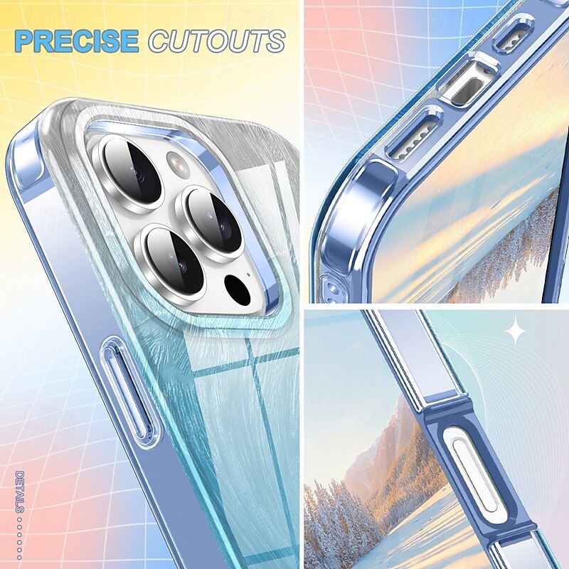 telefoon hoesje Voor iPhone 16 Pro Max Plus iPhone 15 Pro Max Plus iPhone 14 13 12 11 Pro Max Plus Wallet Card Case Ondersteuning draadloos opladen Retro TPU Acryl 2025 - $17.99 –P6