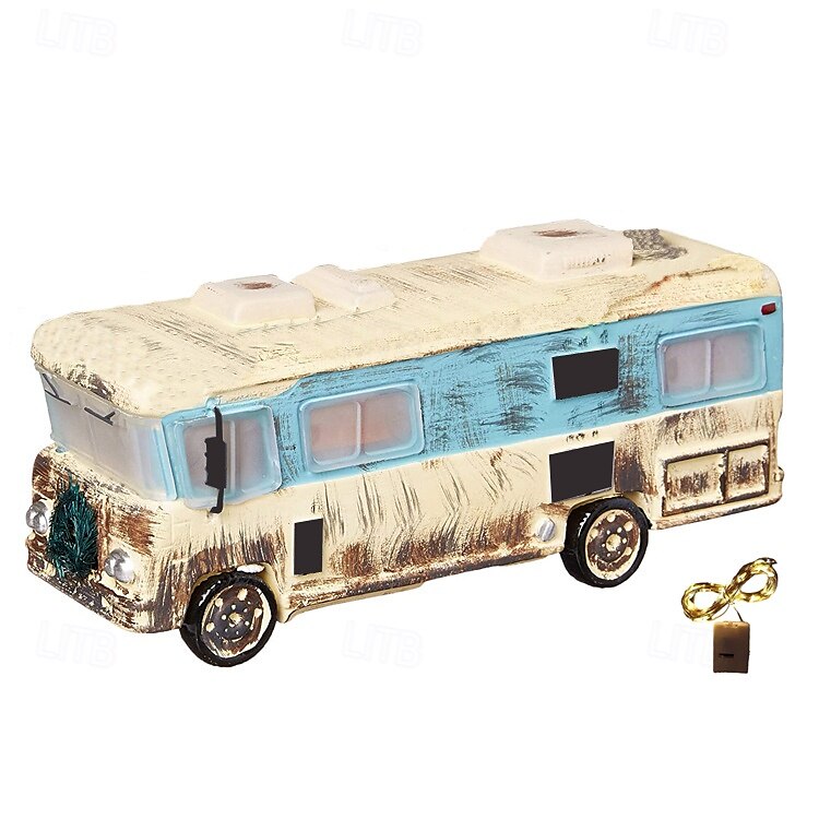 Figura de resina de farolillo nacional de Navidad, casa de vacaciones pintada a mano, regalo de exhibición de pueblo, decoración del hogar de Navidad, regalo de Navidad 2025 - $13.99 –P5