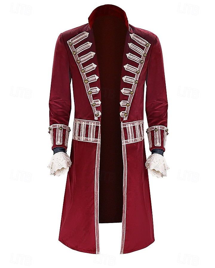 Captain Hook Coat Rococo Medieval Movie Cosplay for Men's Adults' Masquerade Party 2025 - $82.99 –P2