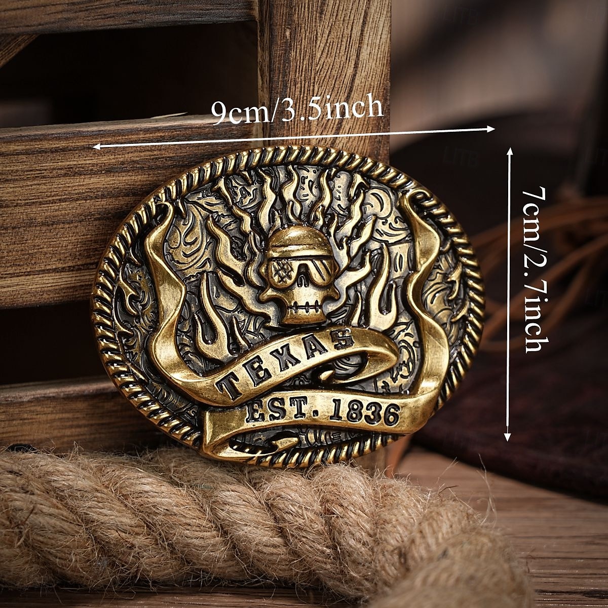 Per uomo Fibbia della cintura Con fibbia Argento Bronzo Lega Stile vintage Retrò vintage Fantasma Texas Giornaliero Celebrazioni religiose del 2025 a $10.99 –P3
