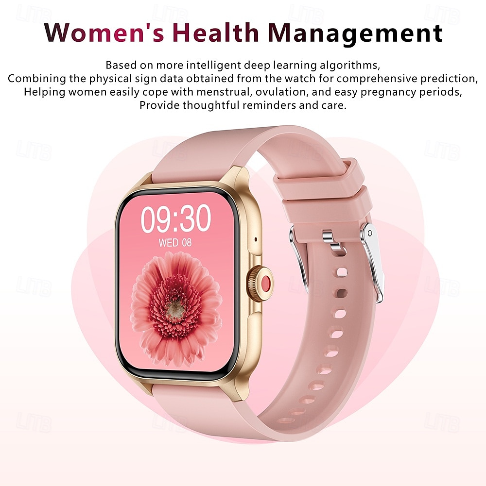 iMosi QX15 Slimme horloge 1.85 inch(es) Smart horloge Bluetooth Stappenteller Gespreksherinnering Activiteitentracker Compatibel met: Android iOS Dames Heren Handsfree bellen Waterbestendig 2025 - $36.19 –P10