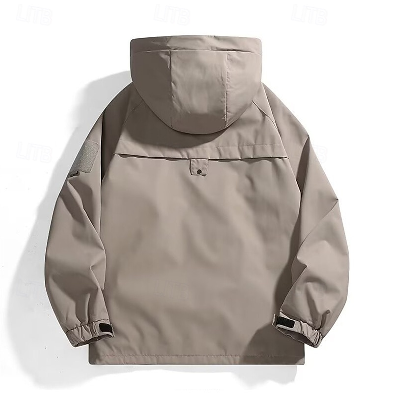 Voor heren Softshell jas Wandeljack Buitenshuis Winddicht Waterbestendig Windjack Reizen Zwart Paars Bruin Groen Khaki 2025 - $35.99 –P4