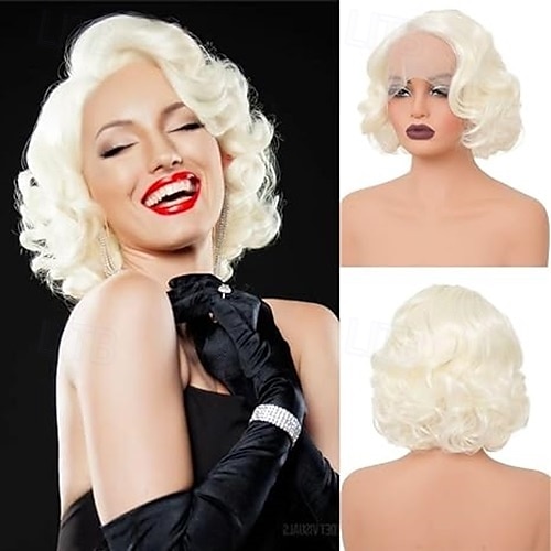 Pelucas cortas de los años 20 para mujeres peluca de ondas de dedo peluca sintética natural disfraz de cosplay peluca flapper de carnaval Halloween 2026 - $18.49 –P3