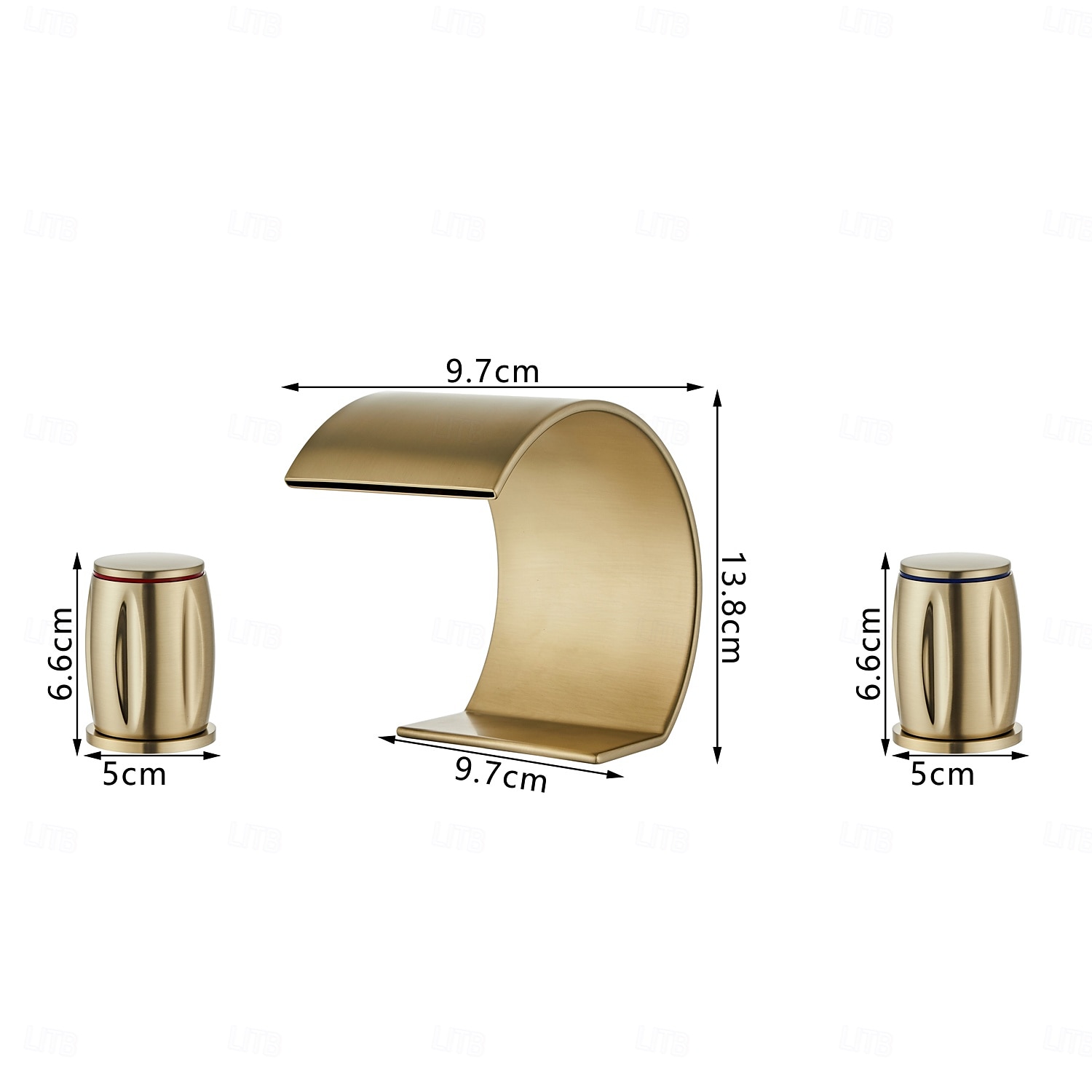 Robinet lavabo - Jet pluie Chrome / Bronze huilé / Nickel brossé Diffusion large Deux poignées trois trousBath Taps de 2025 ? $166.85 –P6