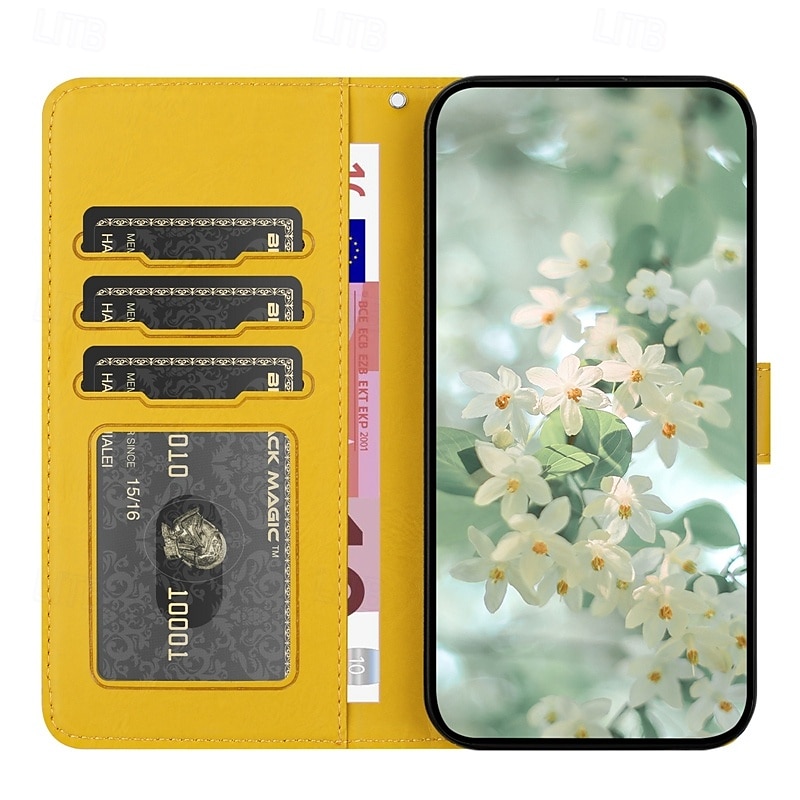 2025年 電話 ケース 用途 iPhone 16 iPhone15 iPhone 14 13 12 11 Pro Max Plus Mini SE ウォレットカードケース リストストラップ付き キックスタンド 暖かい 花 TPU PUレザー コレクション – $16.99 –P6
