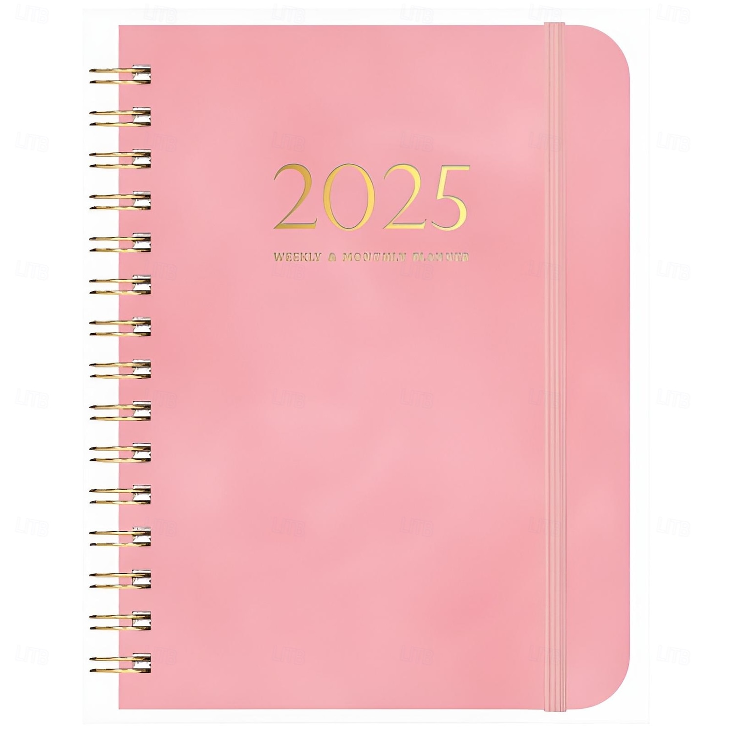 2025 PU-Leder-Kalenderplaner-Notizbuch A5 mit losem Blatt, Wochenplaner, Gummiband-Notizbuch 2025 - $21.99 –P10